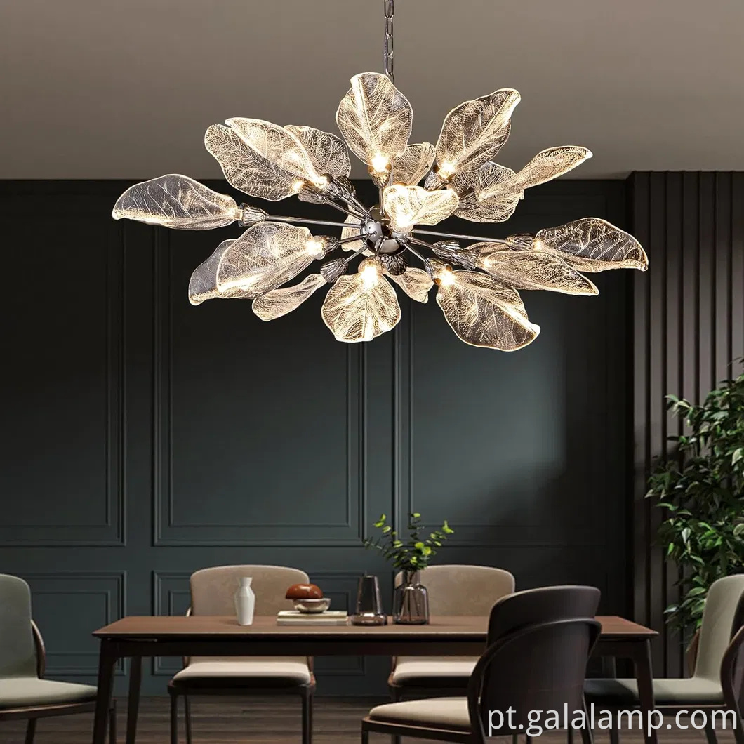 Luminária elegante de luminária pendurada no estilo ramo para mesa de jantar